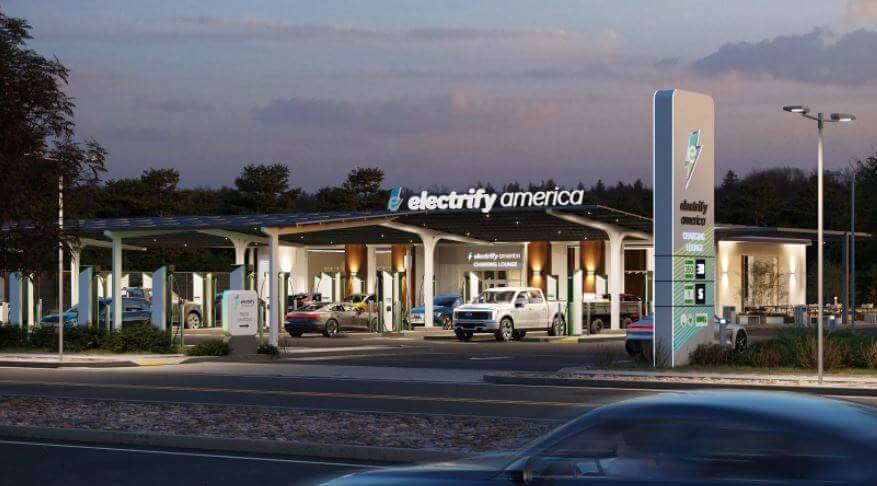 Esta&ccedil;&atilde;o de Recarga Carros El&eacute;tricos Electrify America