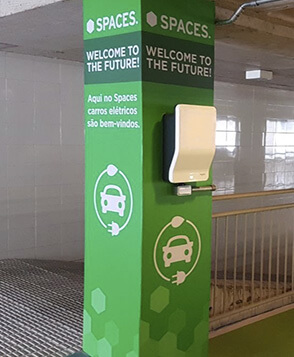 Ponto de Recarga para Carro Elétrico - Spaces Regus - SP